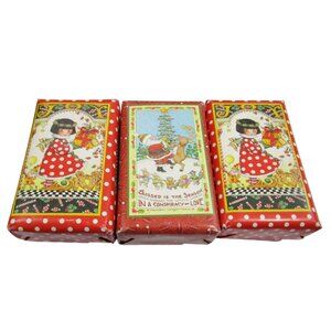 Mary Engelbreit Christmas Spice Bar Soap Festive Holiday Design Three Vintage